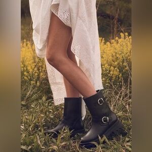 Anthropologie x Maeve Moto Boots Size 39EU or 8 US NWT